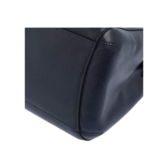 COACH Margot Dark Navy Blue Crossgrain Leather Carryall Satchel Bag EUC F34607 - Picture 6 of 14